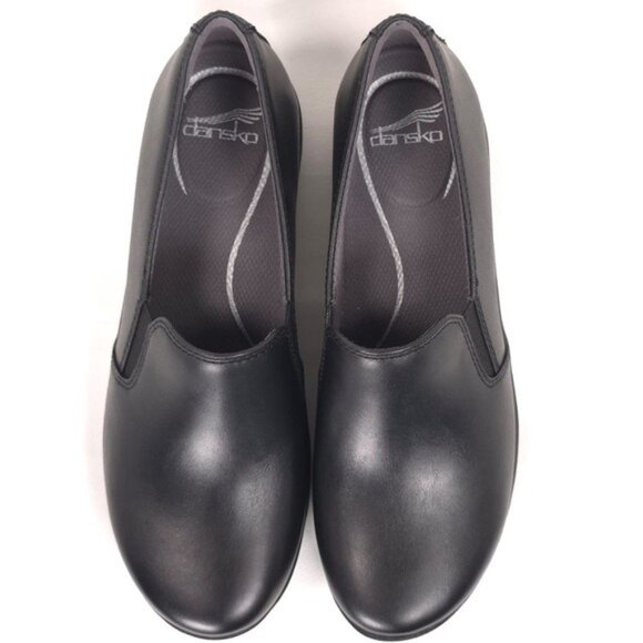 NWB Dansko Women's Nora Slip On Black Leather Loafers Size 38 Black 1956020202 - Picture 6 of 13
